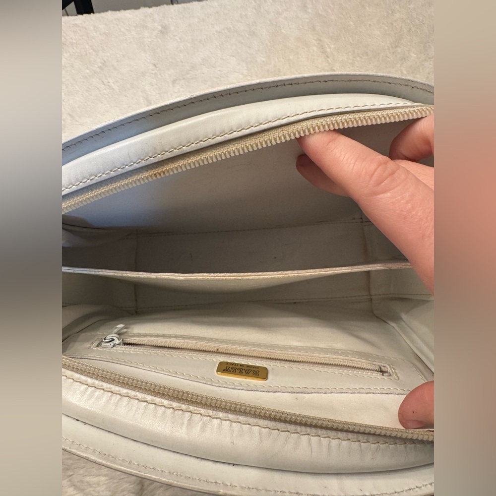 Bally Crossbody Rare Vintage Deep Navy Blue & White - Picture 9 of 14